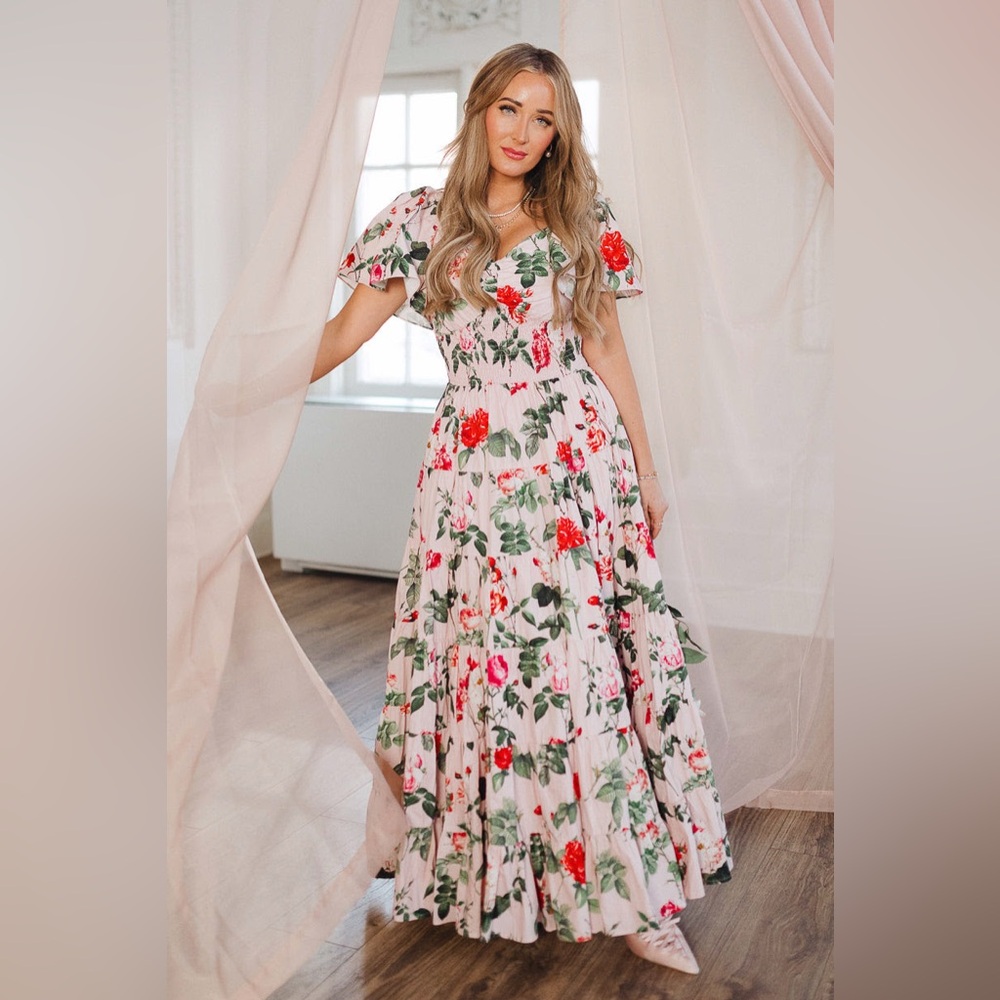 Ivy City Co Pink Floral Maxi Dress